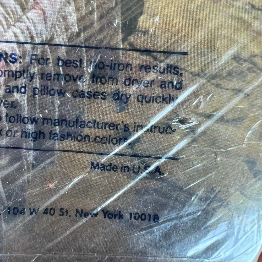 VTG Springmaid Bill Blass Collection Windemere Cottage Ruffle Twin Flat Sheet